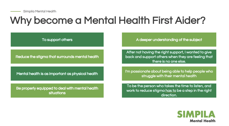Why become a Mental Health First Aider?